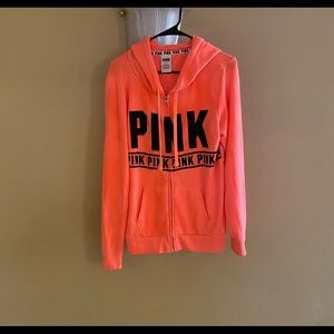 Pink Victoria’s Secret zip up hoodie